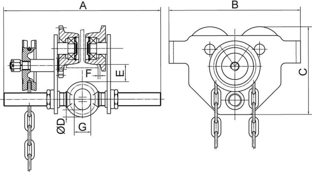 FS HEBETECHNIK Haspelfahrwerk 2,5m - Produktbild 2