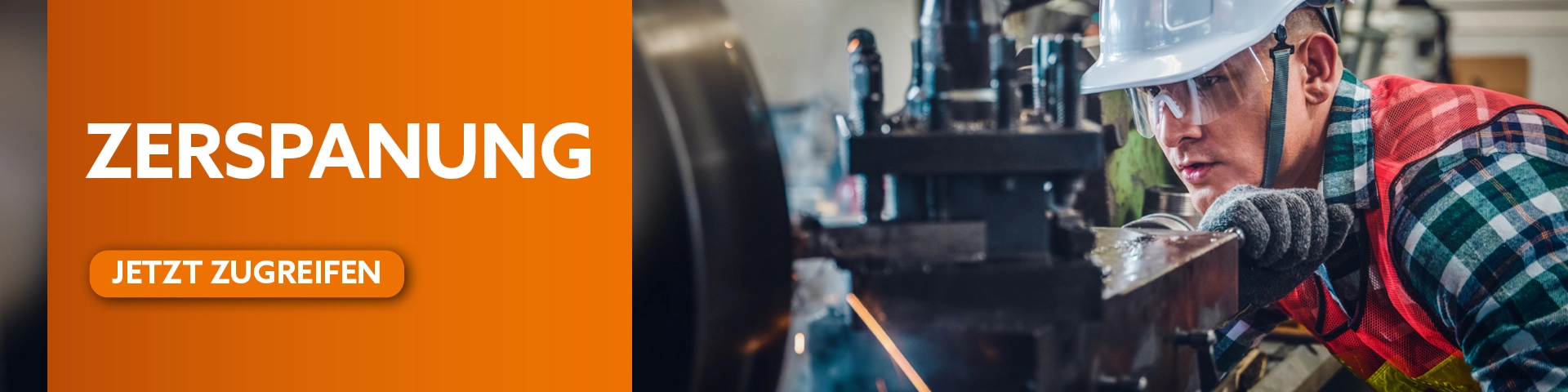 Arbeiter bei Metallarbeiten - zur Themenwelt Zerspanung